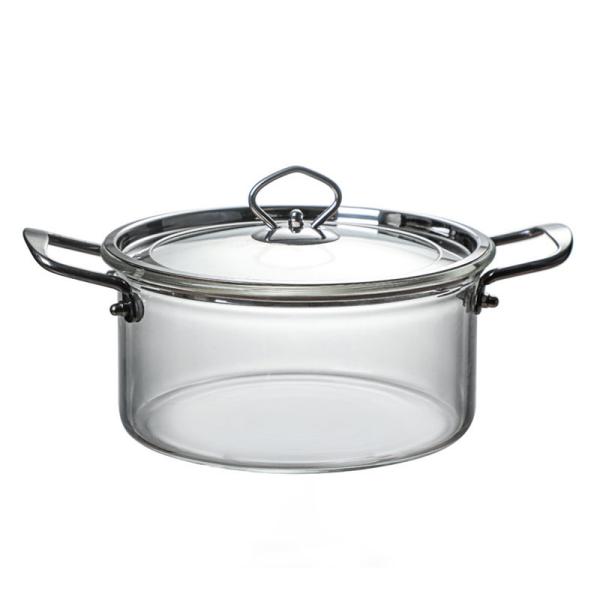 Kitchenware 5L Borosilicate Transparent Glass Soup Pot