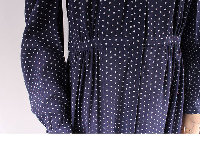 Size 36 Screen Print 100 Rayon Polka Dot Maxi Dress