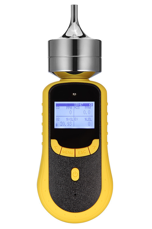 Portable Pump Samping 4 In 1 Gas Detector LEL,CO,H2S,O2 Concentration Imported Sensir