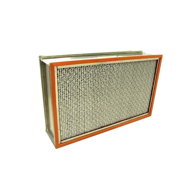 H14 H13 250℃ Glass Fiber HEPA Filter , High Temp Resistant HEPA Air Filter Panel