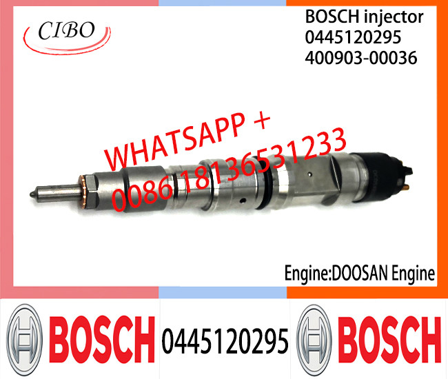BOSCH 0445120295 Neutral Diesel Fuel Injector Assembly 0445120295 400903-00036 For DOOSAN Engine