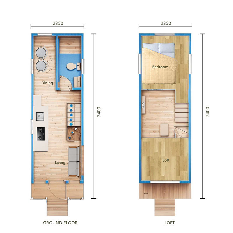 Australian Standard Prefab Tiny House On Wheels Mobile Home Travel Trailer House