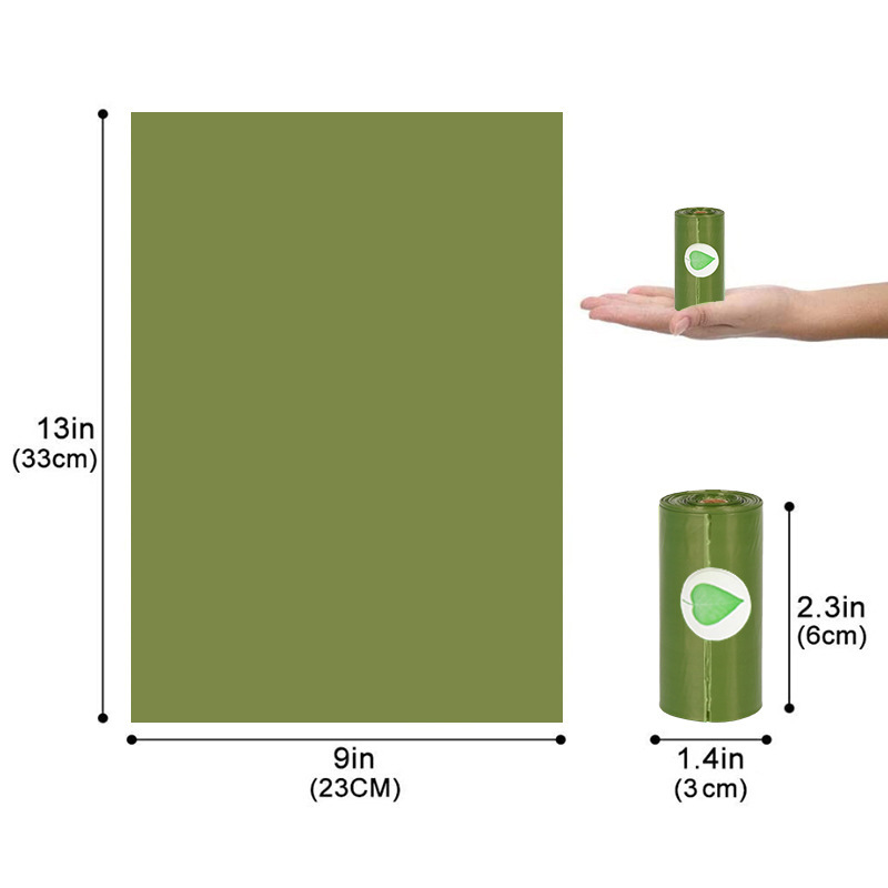 2 Rolls for Delivery 15 pcs Degradable Imported Raw Materials PET Dog Cat POP Garbage Bag