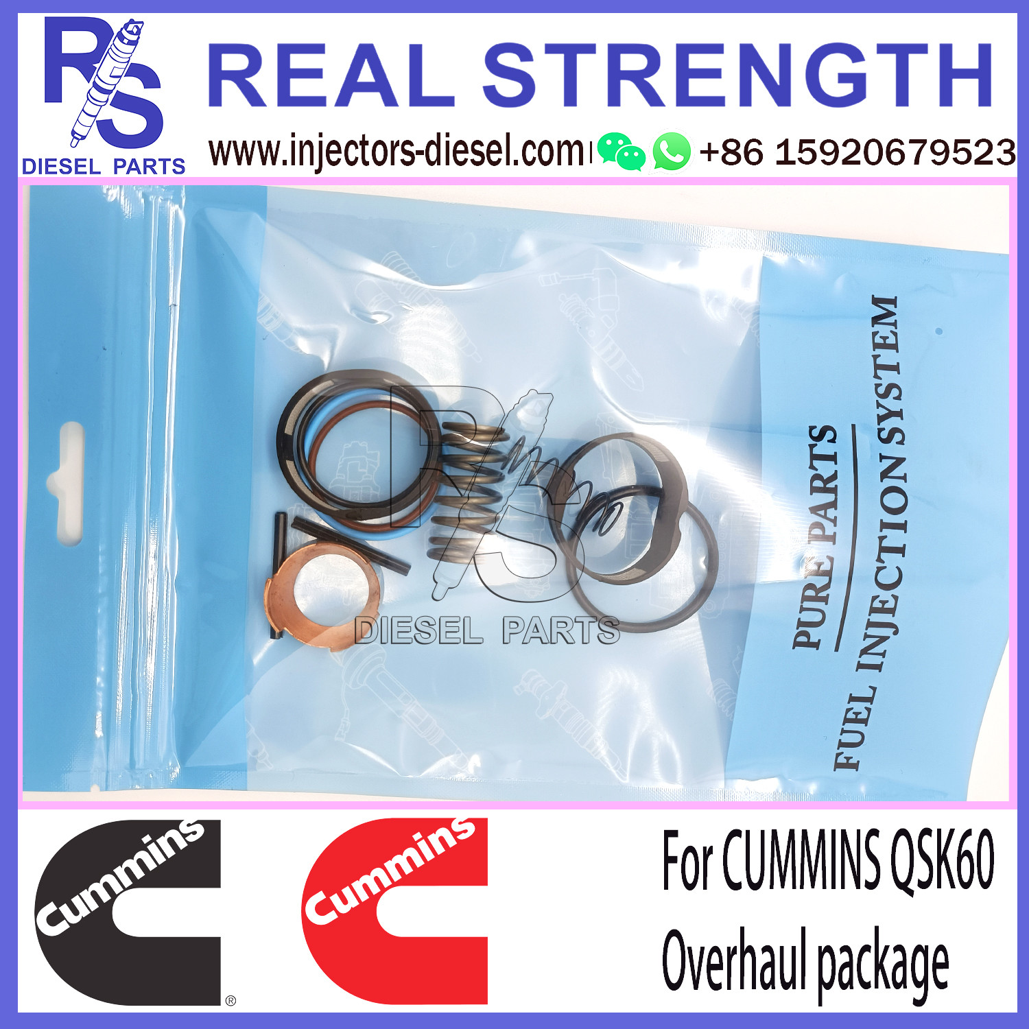 CUMMINS QSK60 Series Injector Repair Kit / Diesel Injector Rebuild Kit ISO Standard