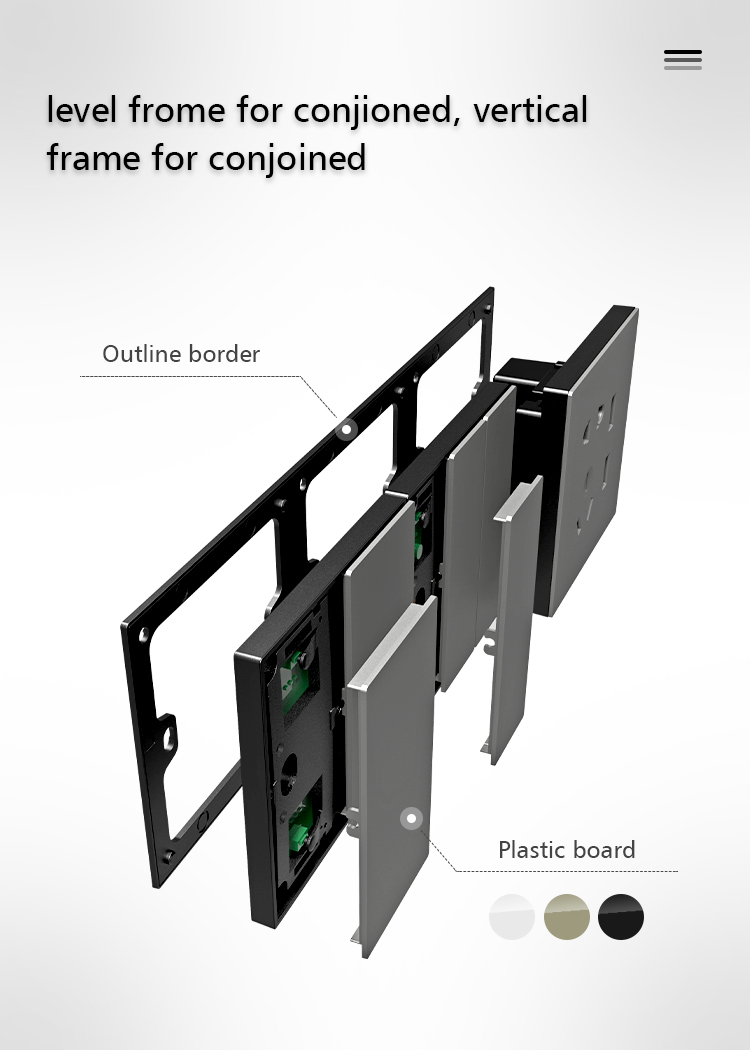 RS485 Modubus Touch Screen Wall Switch Tempered Glass Plastic Cover