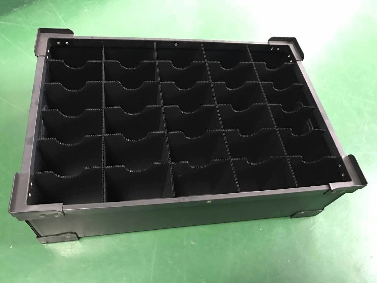 PP Turnover Box Corrugated Sheet Hollow Board Partition Crates Black Plastic Cardboard Boxes