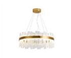 Remote Control Glass Modern Crystal Chandeliers Polished Chrome Finish