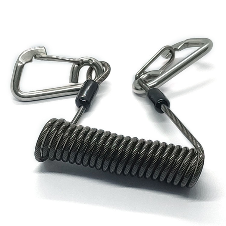 Popular Coil Spring Lanyard With Safety Retractable Warriors Lanyards