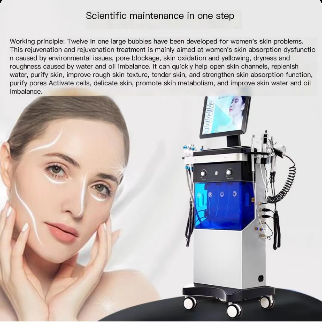 Blackhead Remover Hydra Beauty Machine Facial Skin Aqua Deep Cleaning 14 In 1