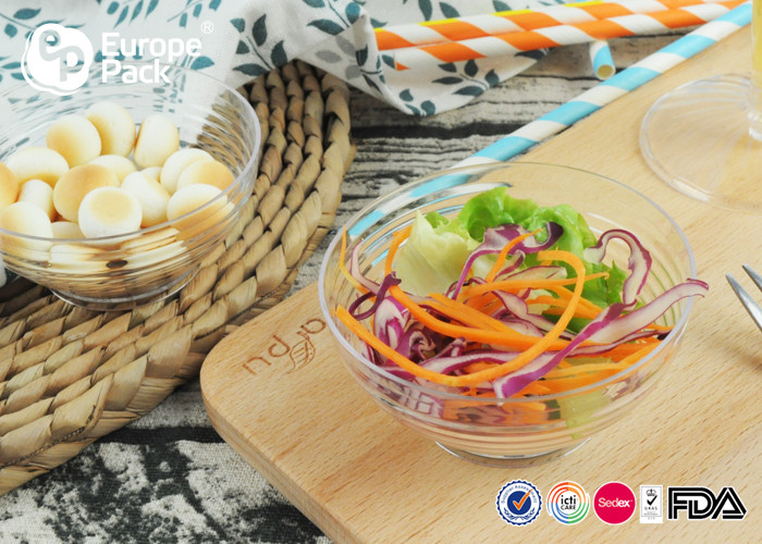 Recyclable BPA Free Ps Disposable Plastic Cups With Lids 0.9Mm Thickness