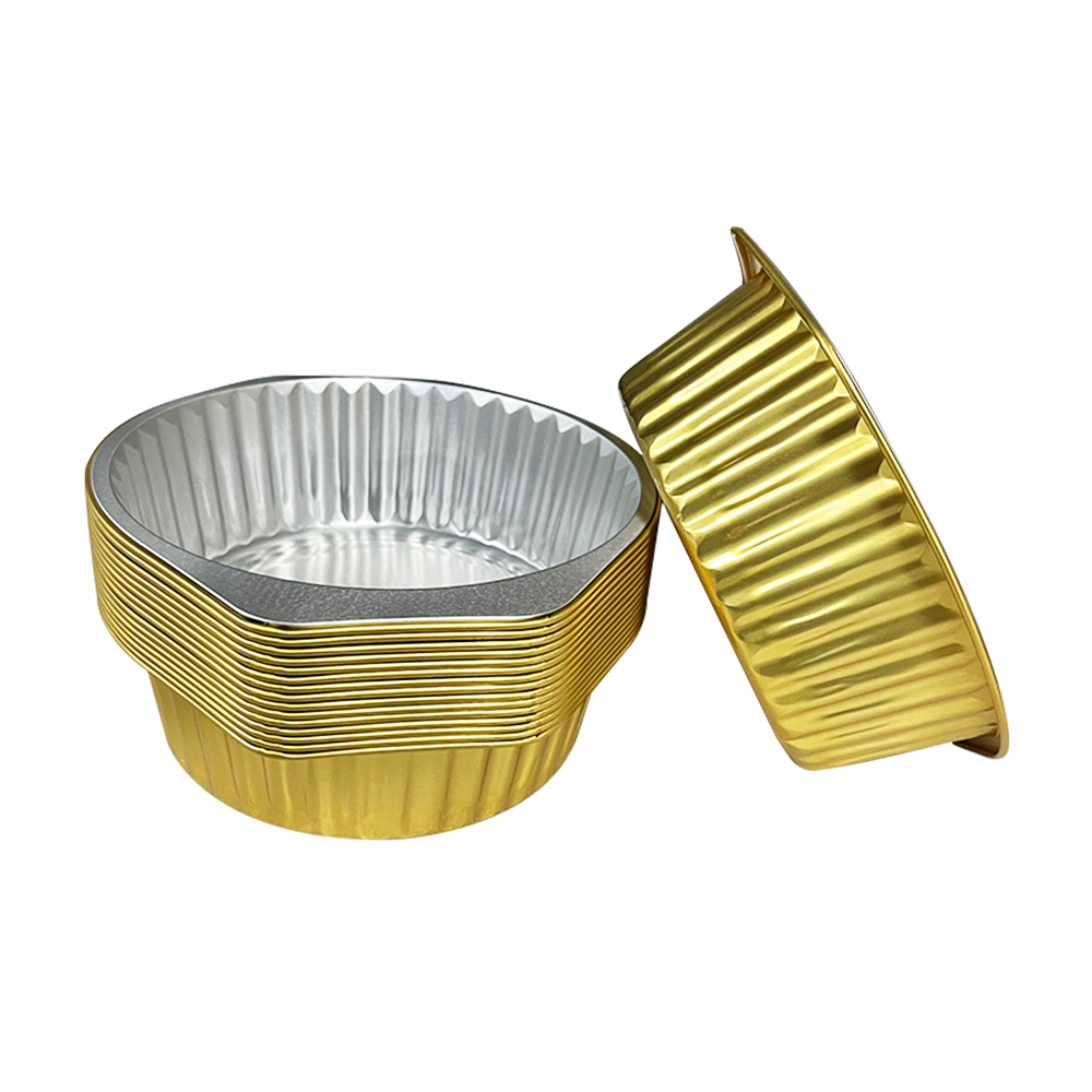 Pet Food Packing Aluminum Foil Turkey Trays Disposable Foil Baking Pan Round Oven Container