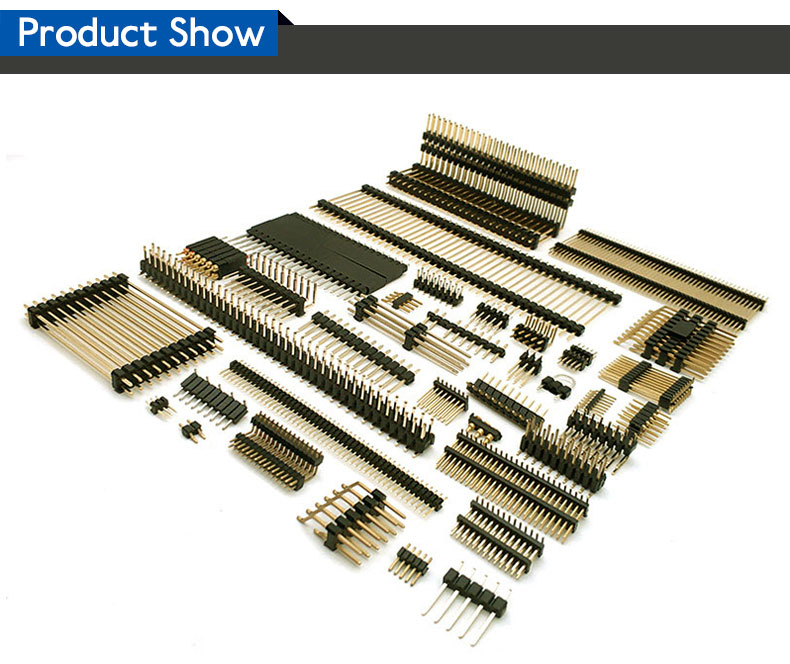 Plastic Double Row Printed Circuit Board Connectors , 2.54mm Pitch SMD Pin Header