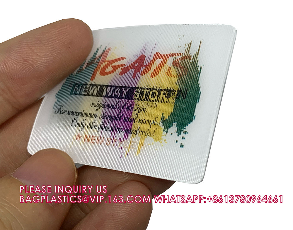 Custom High Definition 3D Lenticular Pictures TPU Plastic Label Card Eco-Friendly TPU 3D Lenticular Patch Lenticular