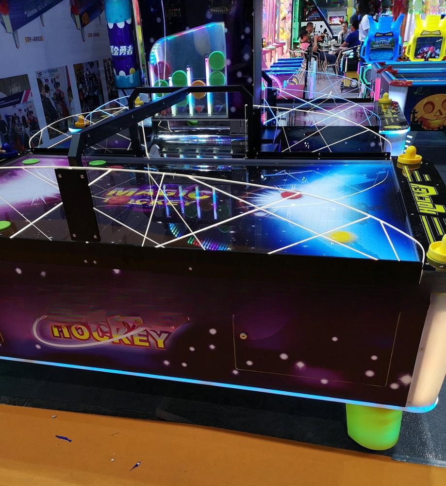 Indoor Commercial Air Hockey Arcade Machine Coin Operated Multi Players