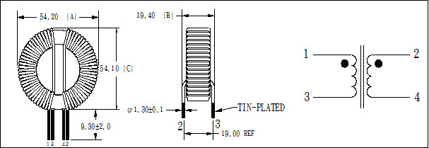Customised Size Common Mode Choke With Toroidal Filter Core Power Inductor