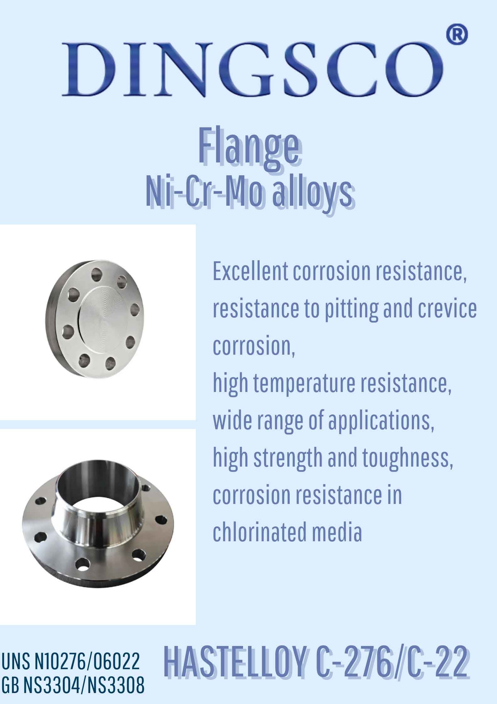 Hastelloy Flanges C-276 C-22 Finishing WN RF Blind Flange For Industrial Components