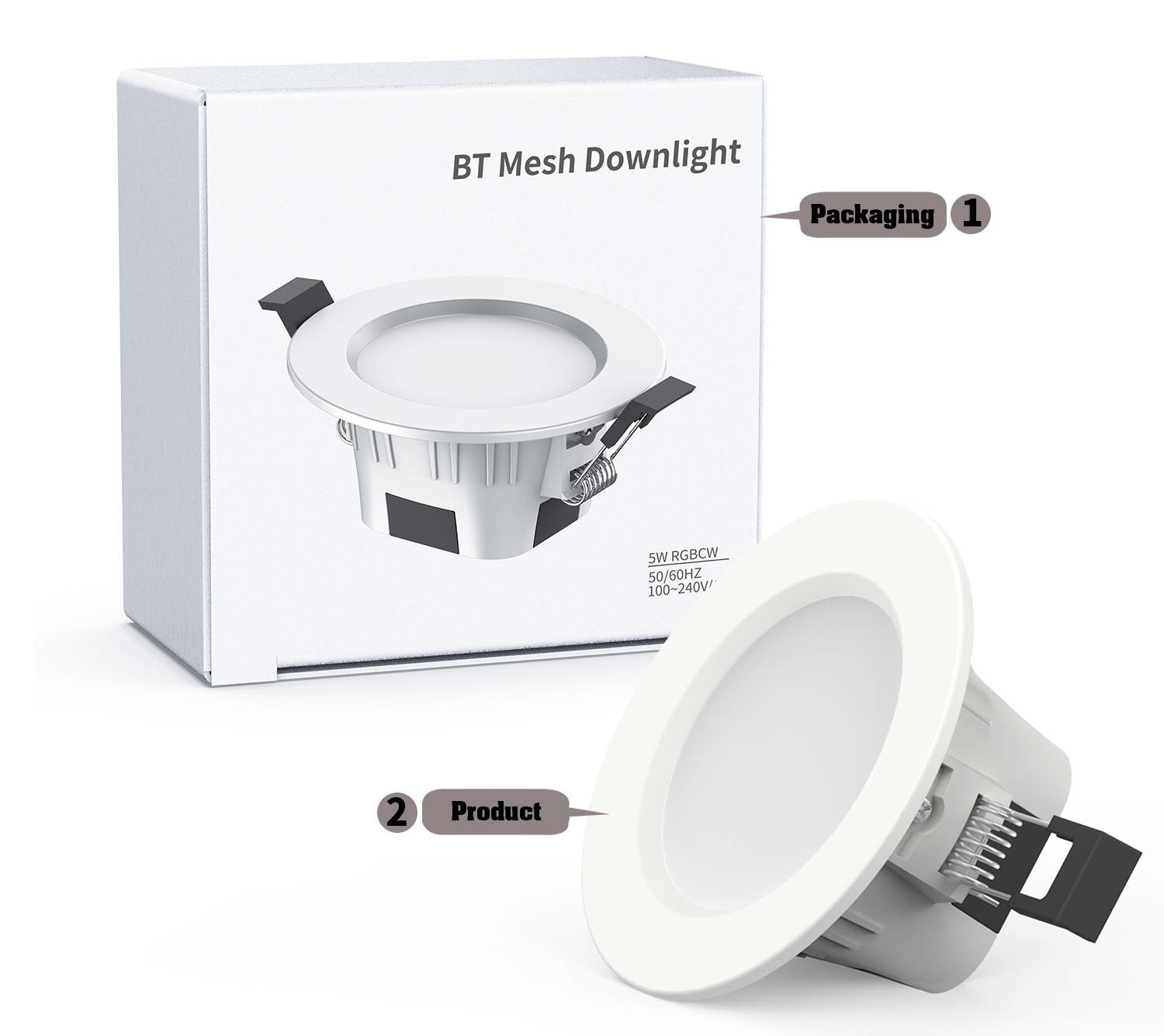 5W Smart Bluetooth Mesh LED Bulb RGBCW Floodlight Voice Control