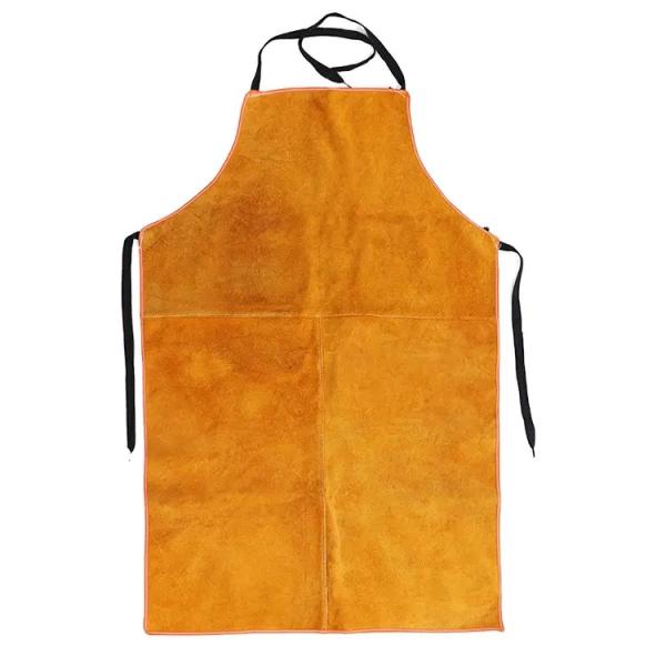 Yellow Cow Split Fire Resistant Barbeque Industrial Safety Clothing leather