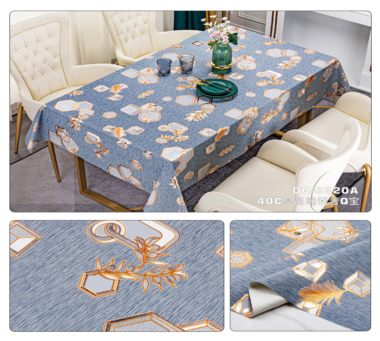 Waterproof Printed Pattern Pvc Table Cover Design for Home and Restaurant Easy to Clean