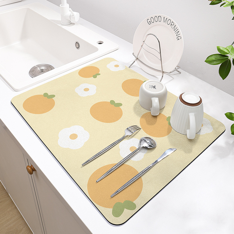 Easy Clean Heat-Resistant Dish Drying Mats Sustainable Solution for Kitchen Tableware