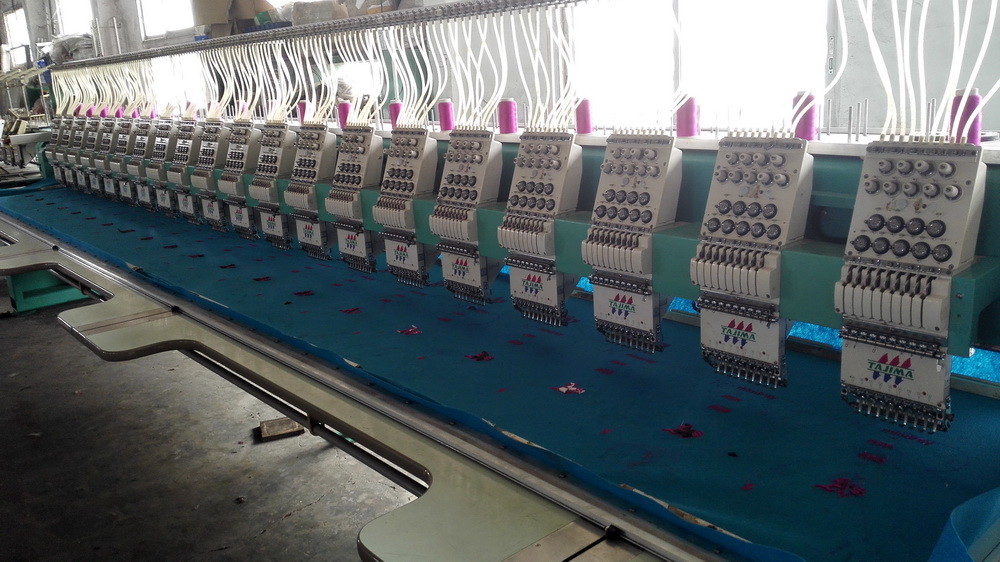 20 Heads 9 Needles Used Tajima Embroidery Machine Computerized Operation