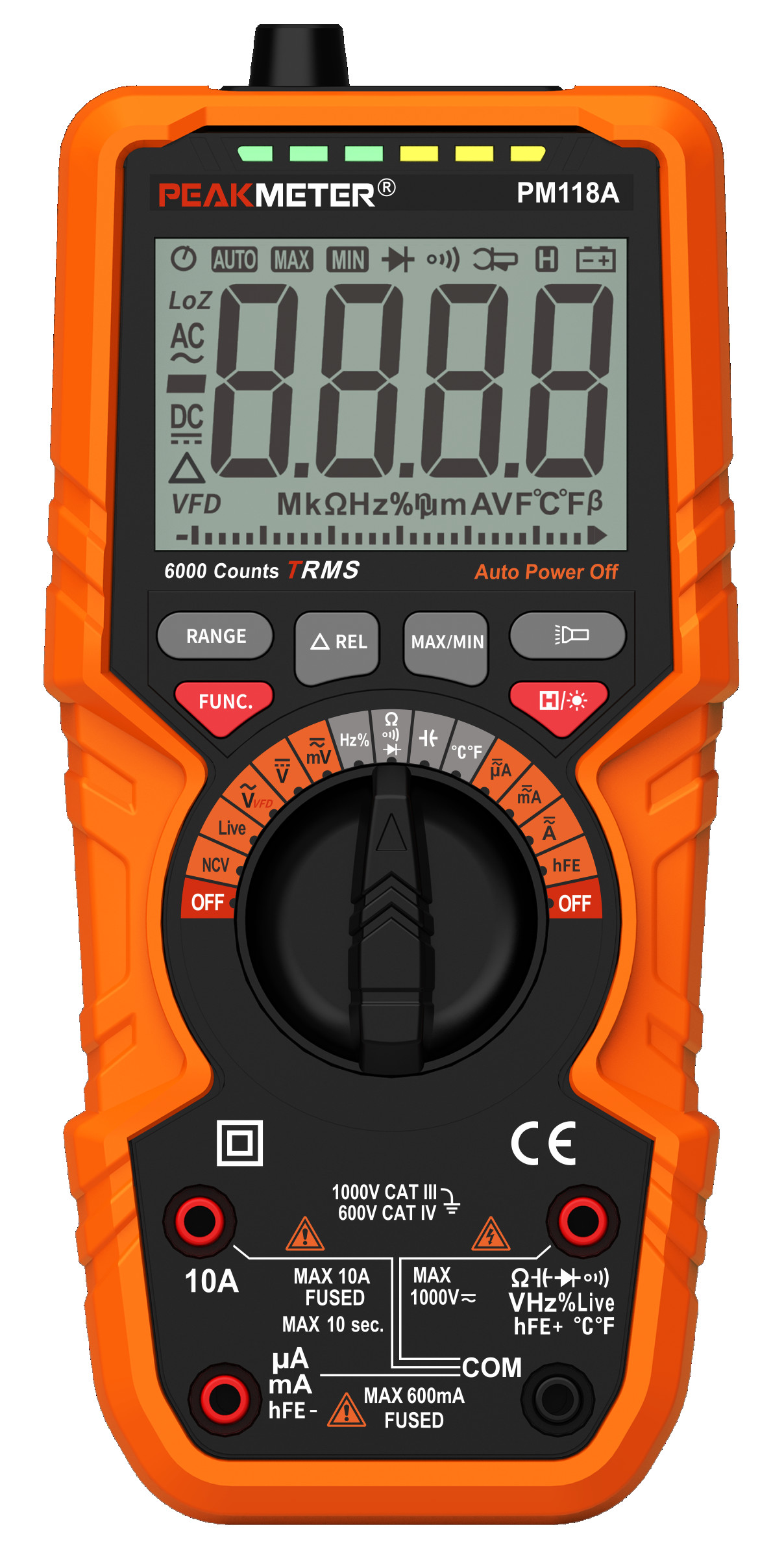 Manual And Auto Range Digital Meter 1000V Voltmeter AC DC Digital Multimeter MAX And MIN Measurement NCV Function