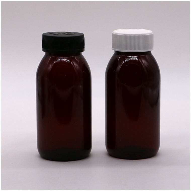 Custizable 180ML PET round sterile cough syrup oral liquid bottle with child safety cap