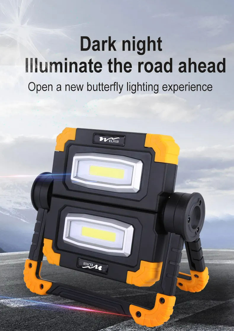 2000lm COB Led Work Light Outdoor Working Light Rechargeable Cob Work Light