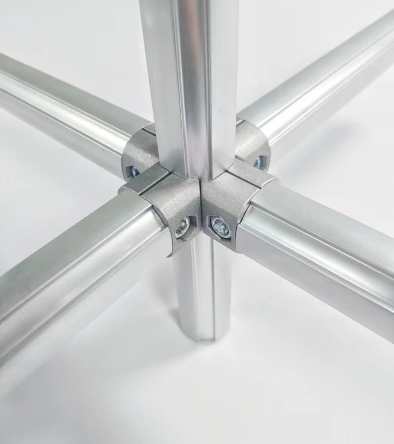 AL-1-S Aluminum Tubing Joints Slivery Sandblasting Inner Type S Multi Angle