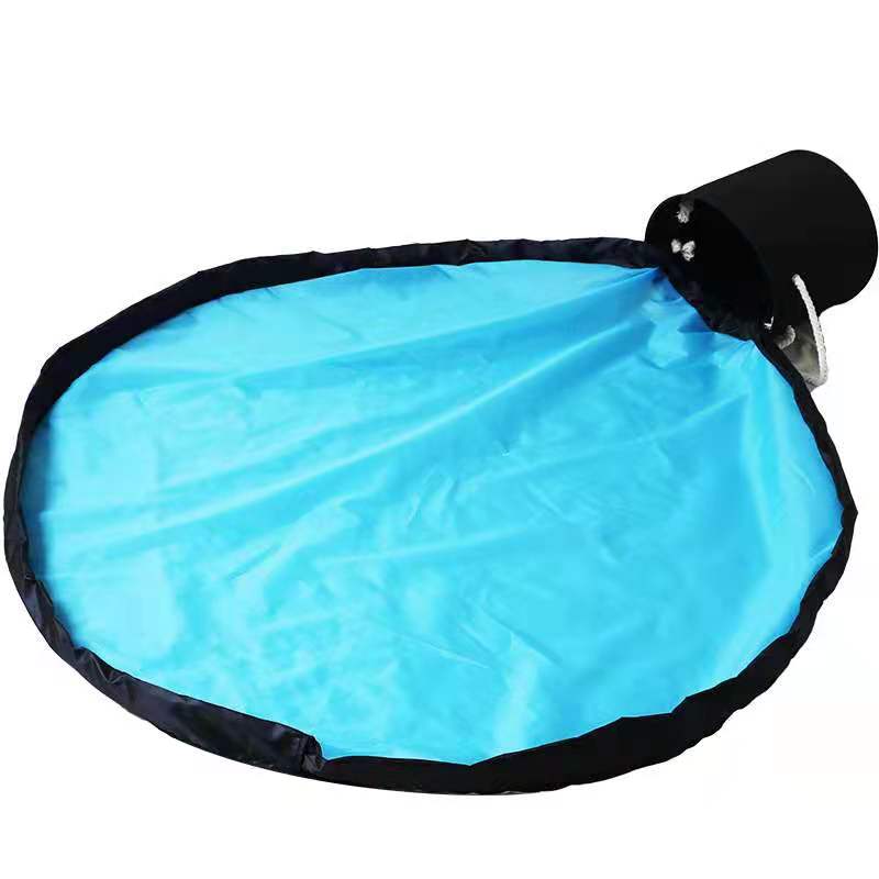 Toy Storage Bag with large play mat Kids Organizer Baskets with removable play mat Indoor & Outdoor toy Quick Collapsible Bin
