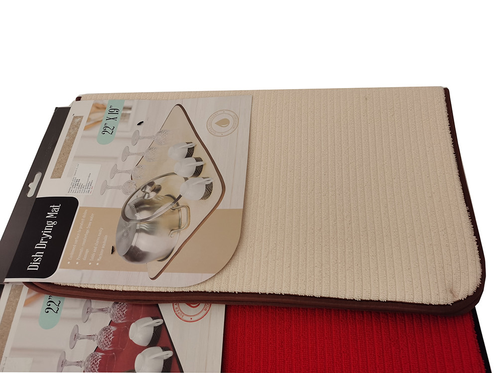 Eco-Friendly Foldable Kitchen Microfiber Dish Drying Mat Table Mat