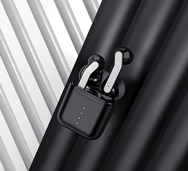 TWS Dual Chamber Wireless Bluetooth Earphones With Charging Box