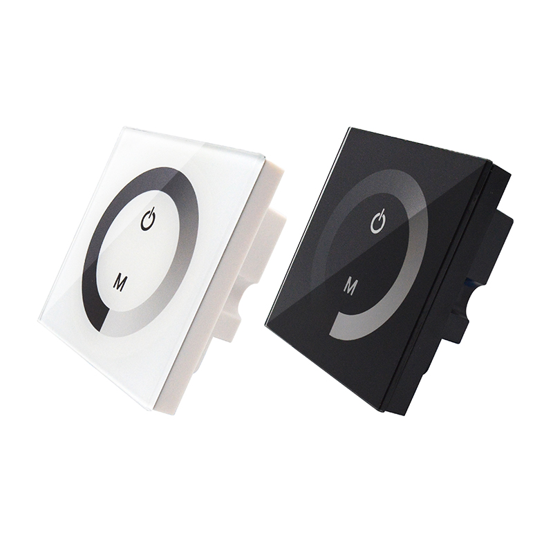 Wall Mounted 12V 24V LED Lighting Dimmer Switch For Single Color Strip Light