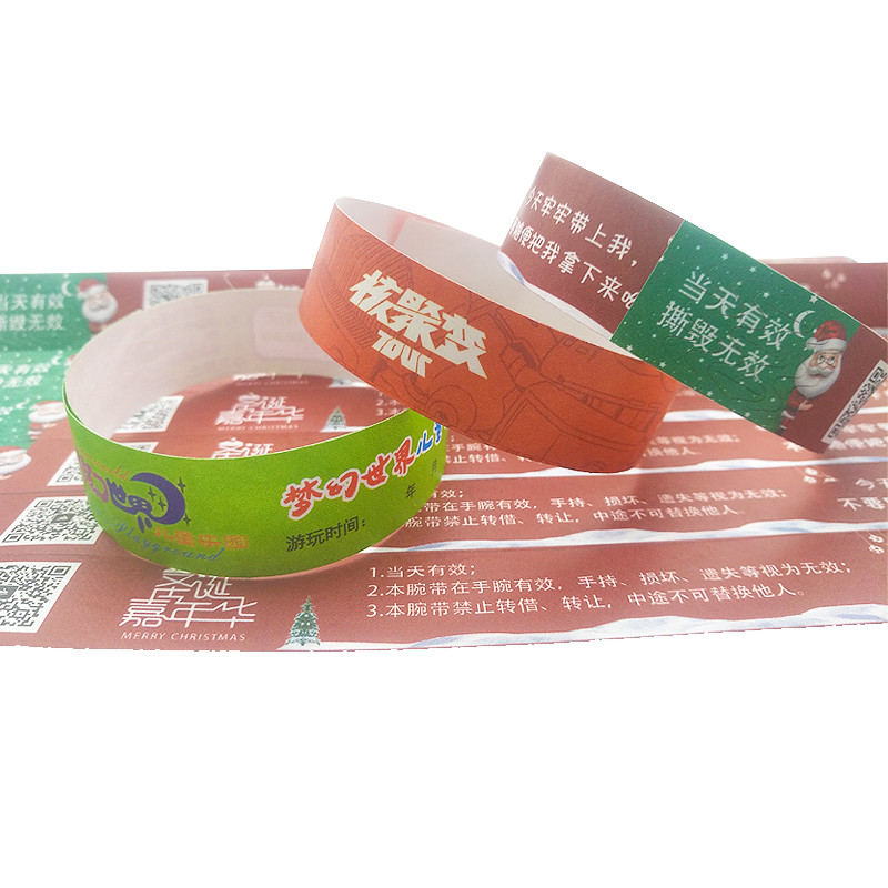 PP Synthetic Paper Event Wristband Full Color Printing Wrist Bands Manufacturer