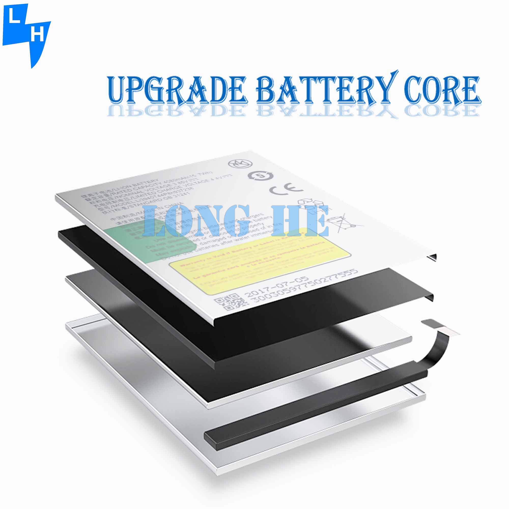 Custom Logo 2630mAh 4.35V Polymer Lithium Battery for ZTE Z982 Z max Wireless Phone