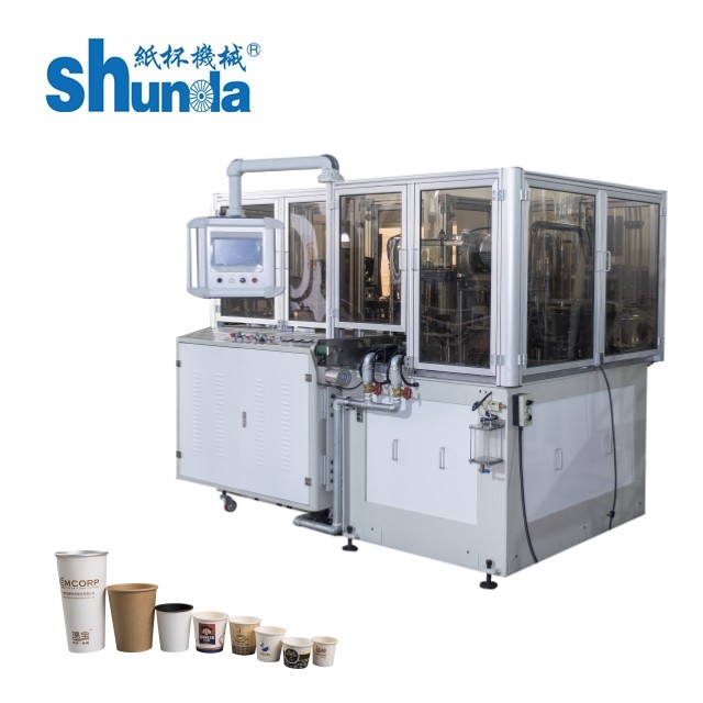 Automatic Disposable Paper Cup Making Machine , Ultrasonic Single And Double Pe Paper Cup Machine 4KW