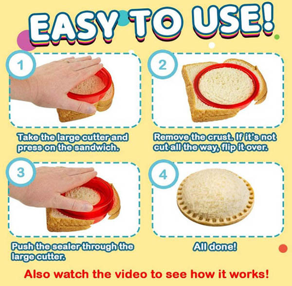 Kitchen Tools Cake Maker DIY Cookie Lunch Sandwich Cutter And Sealer