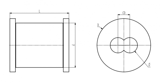 98mm Modular Twin Screws Barrels For Rice Noodle Extruder Machine Spare Parts Extruder Food Pet Filament Extruder 0