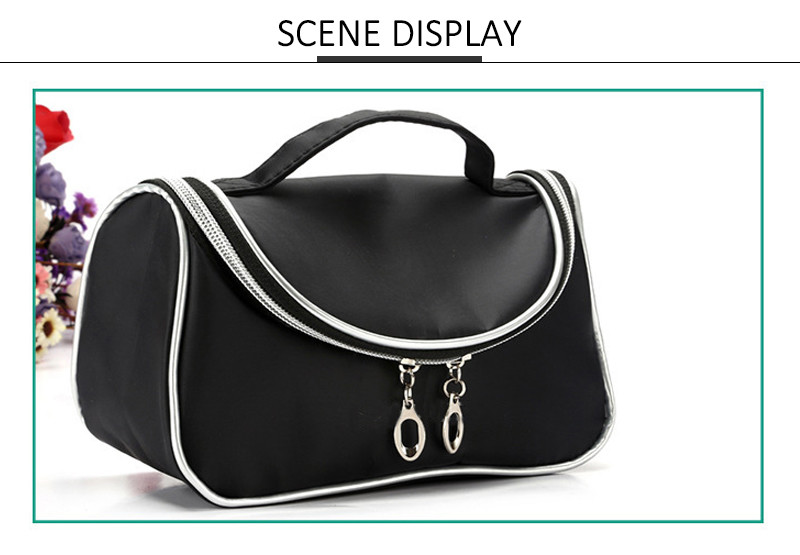 Large Capacity Zipper Closure Travel Cosmetic Organizer