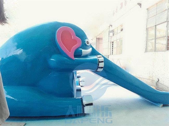 Elephant Shaped Mini Pool Slide Outdoor Commercial Swimming Pool Slides Customized