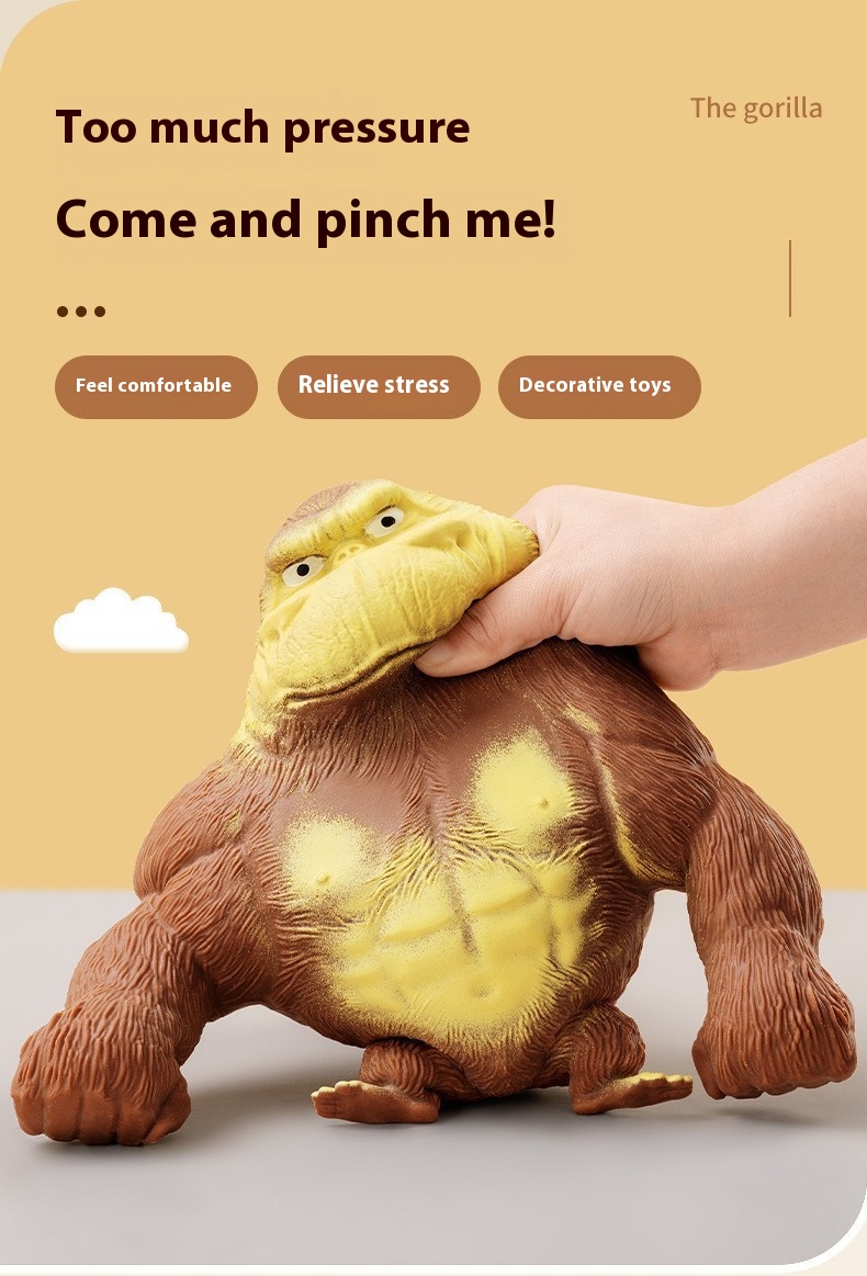 Children's Pinch Toy Gorilla Vent Pinch Slow Rebound Toy Decompression Sand Molding Soft Glue