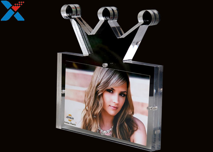 Creative Shape Acrylic Table Frame , Acrylic Clear Magnetic Photo Frames