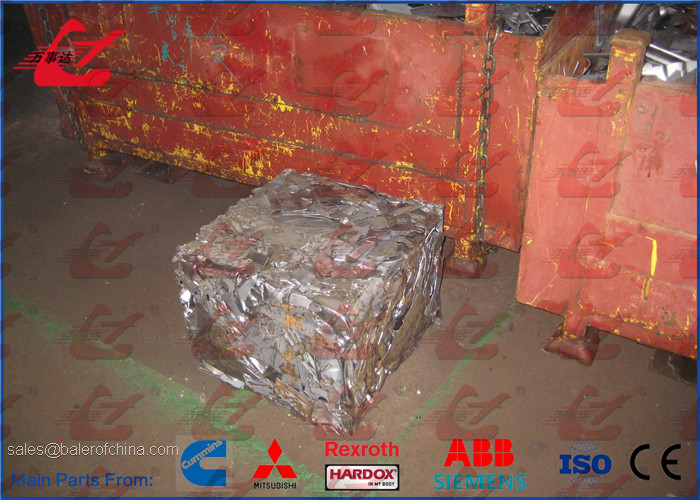 Aluminum Brass Steel Baling Press Machine , PLC Control Scrap Metal Recycling Machine