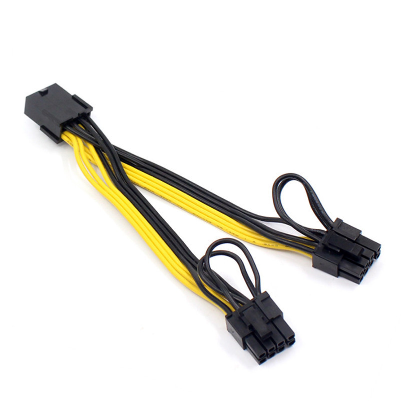 PCIE 8p Asic Miner Parts 8 Pin Psu Cable 2 Port 18 AWG Wire