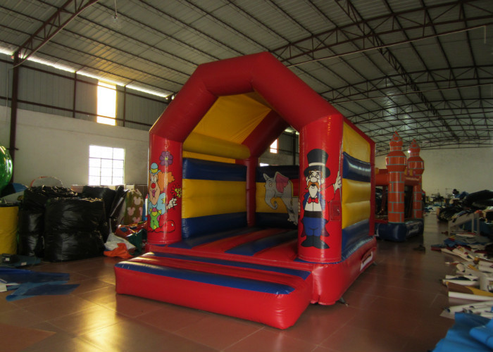 Clown circus themed inflatable bouncer elephant inflatable bouncer jumping square inflatable clown bouncer