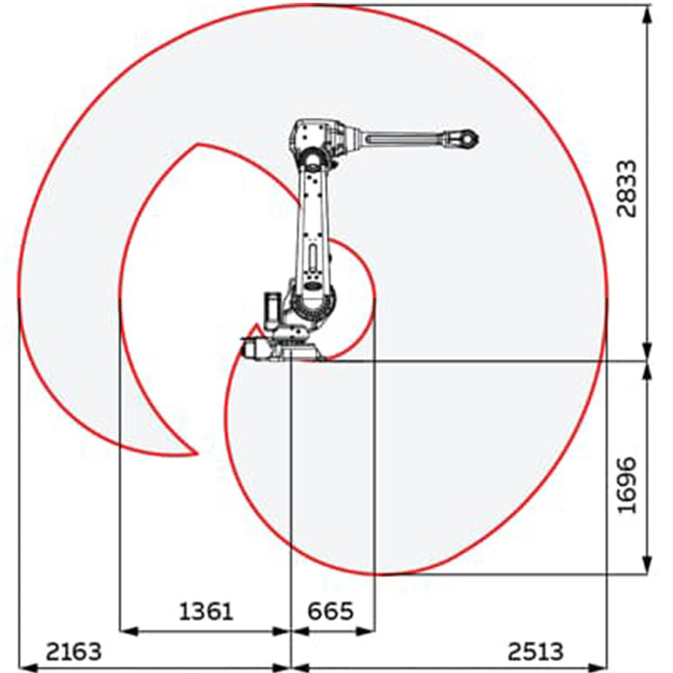 1727mm Height ABB Robot Arm Robotic Arm Welding Machine Standard IP67 Protection