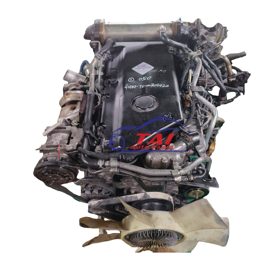4HK1 Euro III Euro IV Isuzu Engine Spare Parts Engine Assembly With Gearbox For NPR
