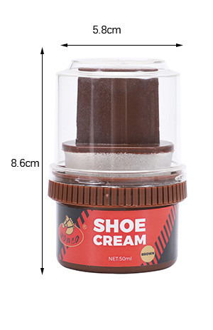 Black Shoe Polish Cream 50 Ml For Leather Products With Shoe Shine Sponge Applicator Restore Shoes Or Boots OEM