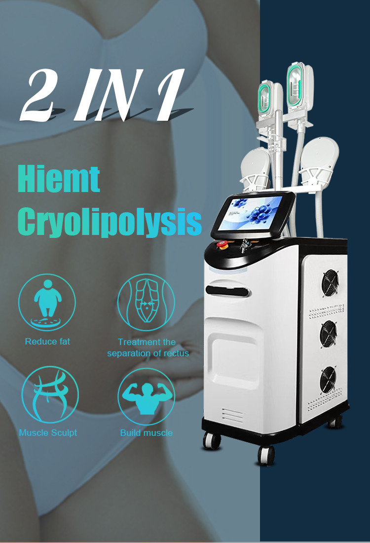4 Handle Cryo Fat Freeze And Muscle Build EMS Cryo Body Slimming Machine