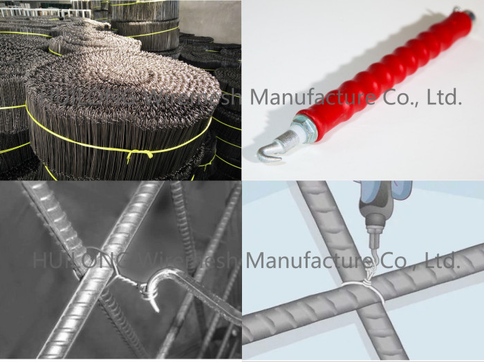 HUILONG 150mm Double Loop Rebar Tie Wire Galvanized 1000 Pcs / Bundles